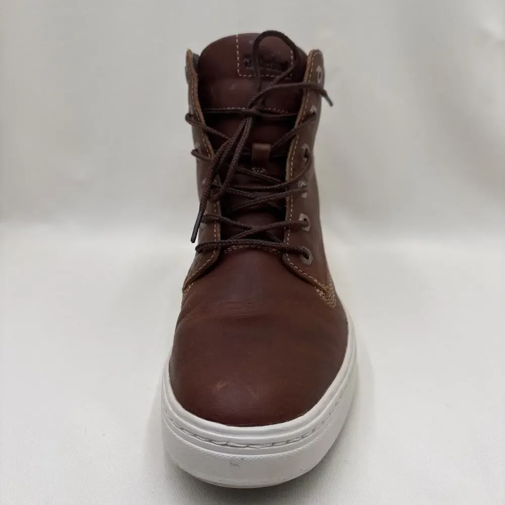 Timberland Women's High Top Lace Up Distressed Leather Boots Brown - Size 9